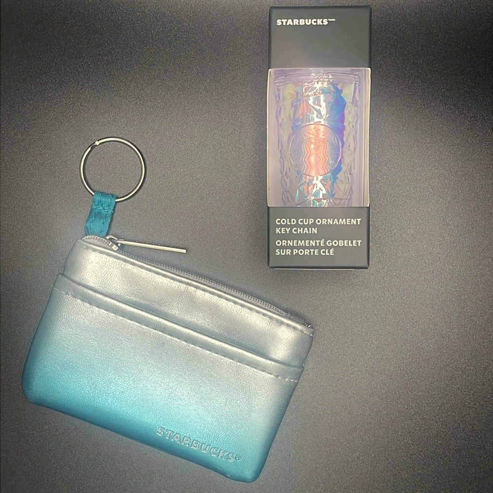Nwt Preowned Starbucks duo keychain bundle 🩵✨
